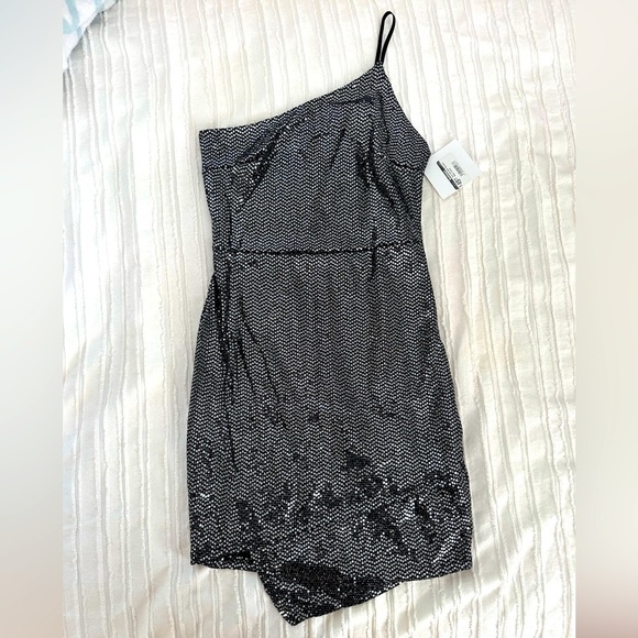 Blue Blush Dresses & Skirts - NWT Black Sequin One Shoulder Dress Size S